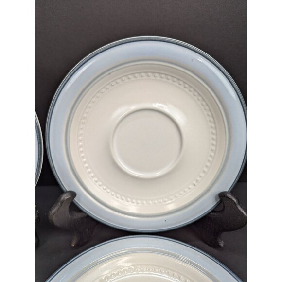 Crowning Fashion Dinnerware by Johann Haviland Blue Rim 6 1/2" Saucer Set of 4 - Picture 3 of 9